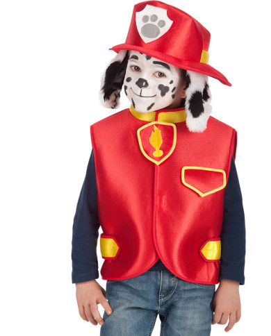 SET CUCCIOLO POMPIERE (CASACCA E CAPPELLO) IN BUSTA C/GANCIO